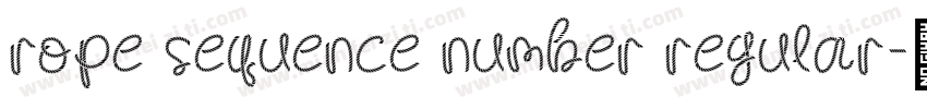 rope sequence number regular字体转换